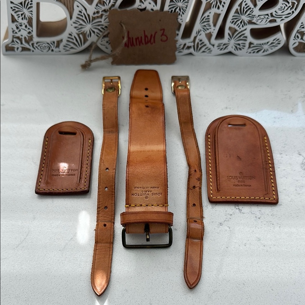 LV#3 ~ Louis Vuitton Brown Luggage Travel Bag & Poignet